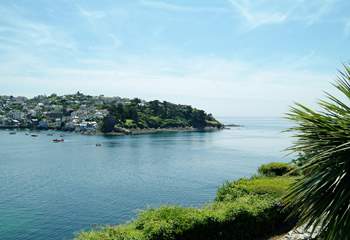 Looking towards Fowey estuary from the Esplanade in the town.