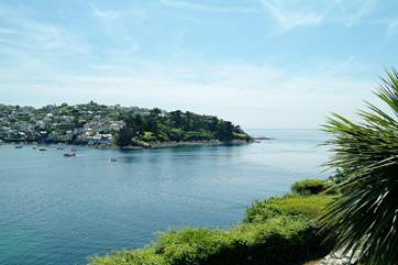 Looking towards Fowey estuary from the Esplanade in the town.