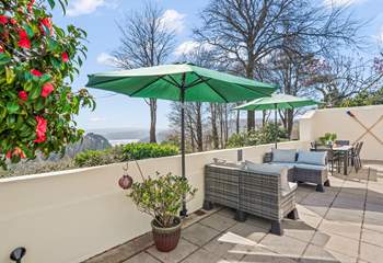 Glimpses of the River Dart from the spacious patio area.