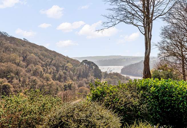 What a view! You can just see the railway line where the steam train runs along.