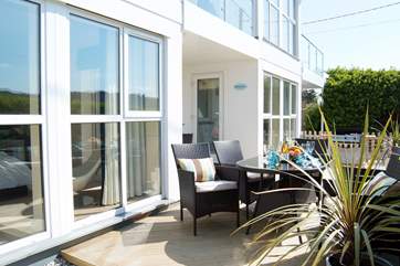 The patio is a great place for al fresco dining.