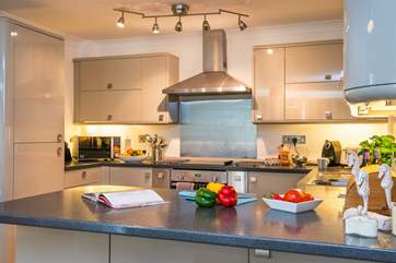 The kitchen is well-equipped.