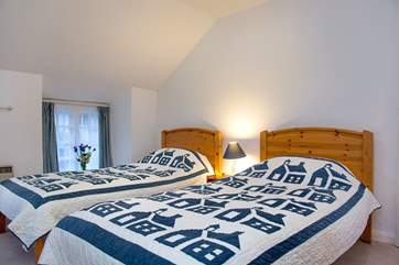 The twin bedded room on the first floor.