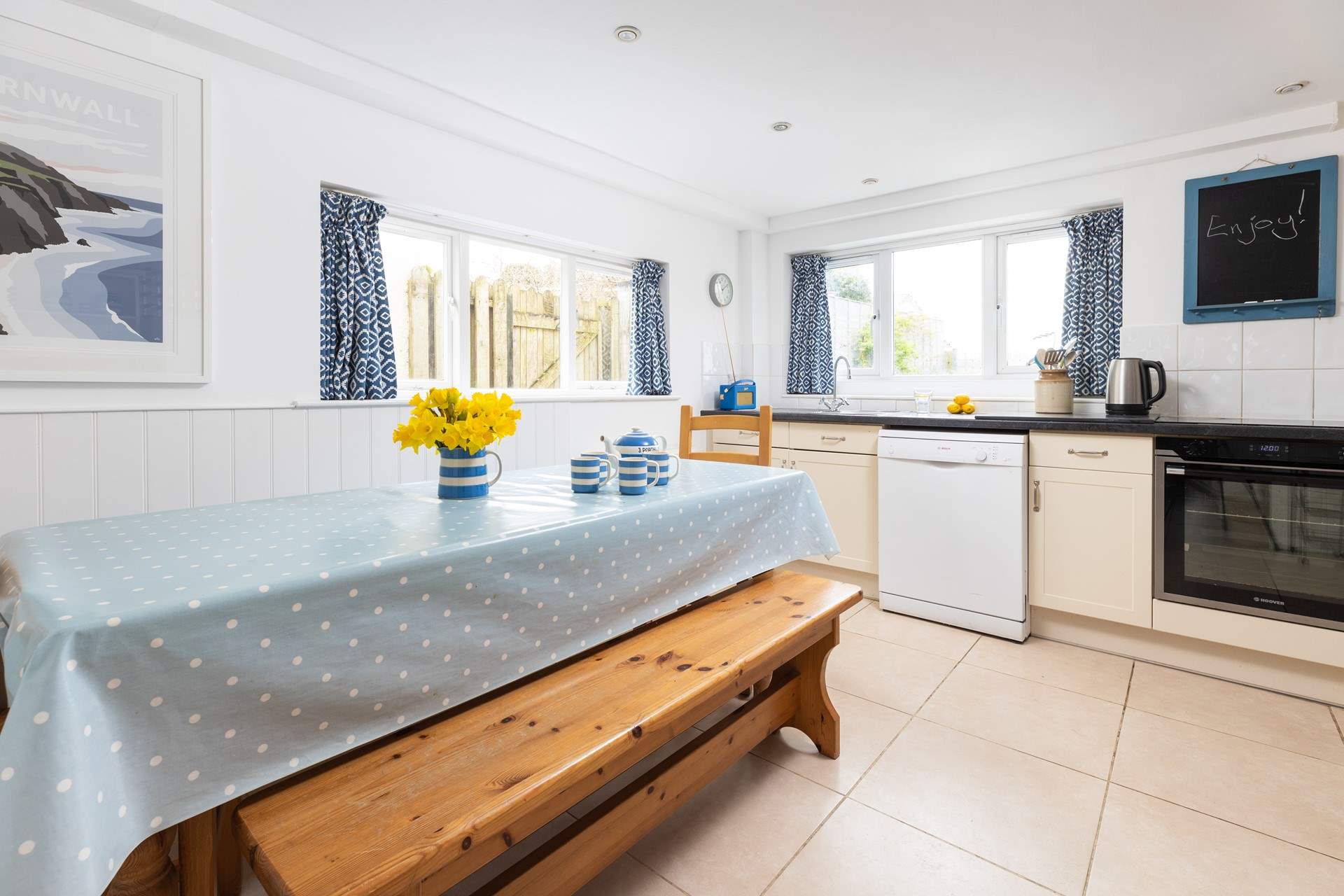 The kitchen/dining-room is the heart of the home.