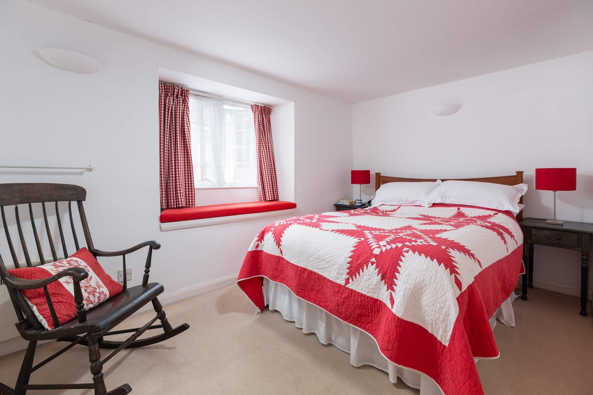 Cheerful Bedroom 1 is a double room on the ground floor.