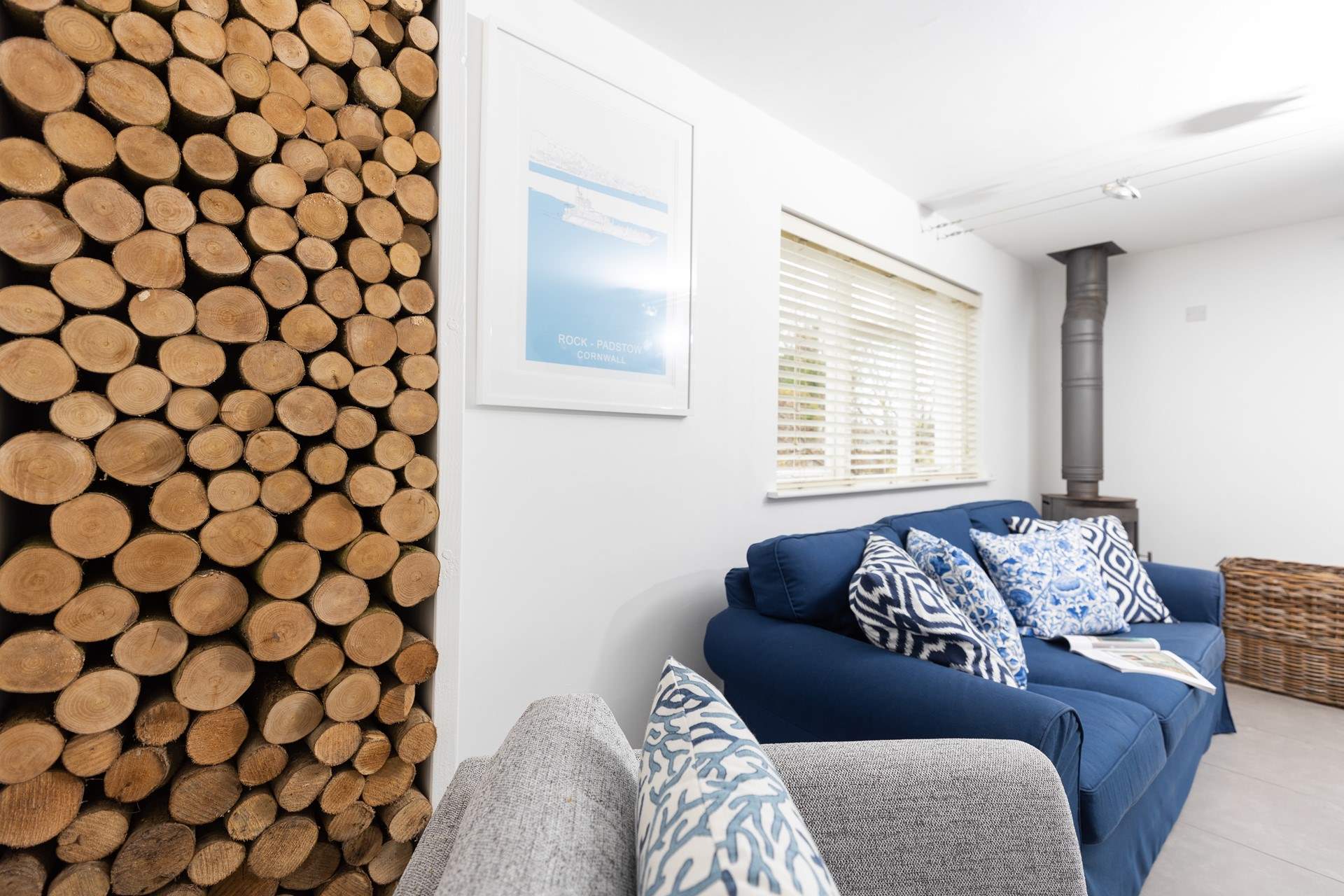 The gorgeous sitting-room is cosy and welcoming.