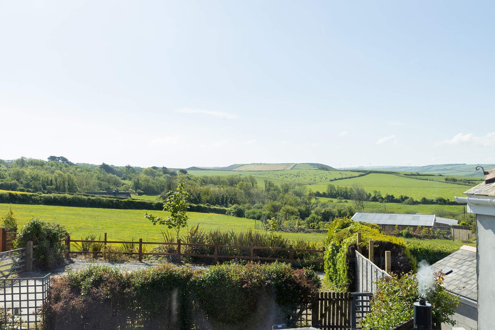 The glorious countryside view from the cottage.