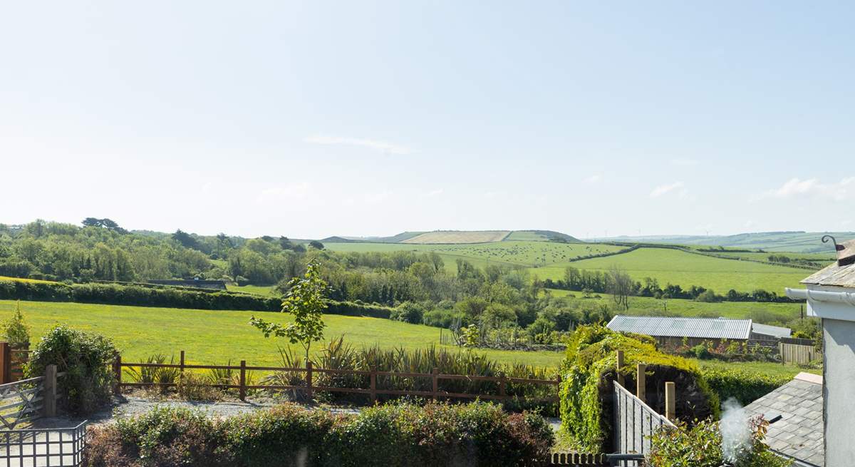 The glorious countryside view from the cottage.