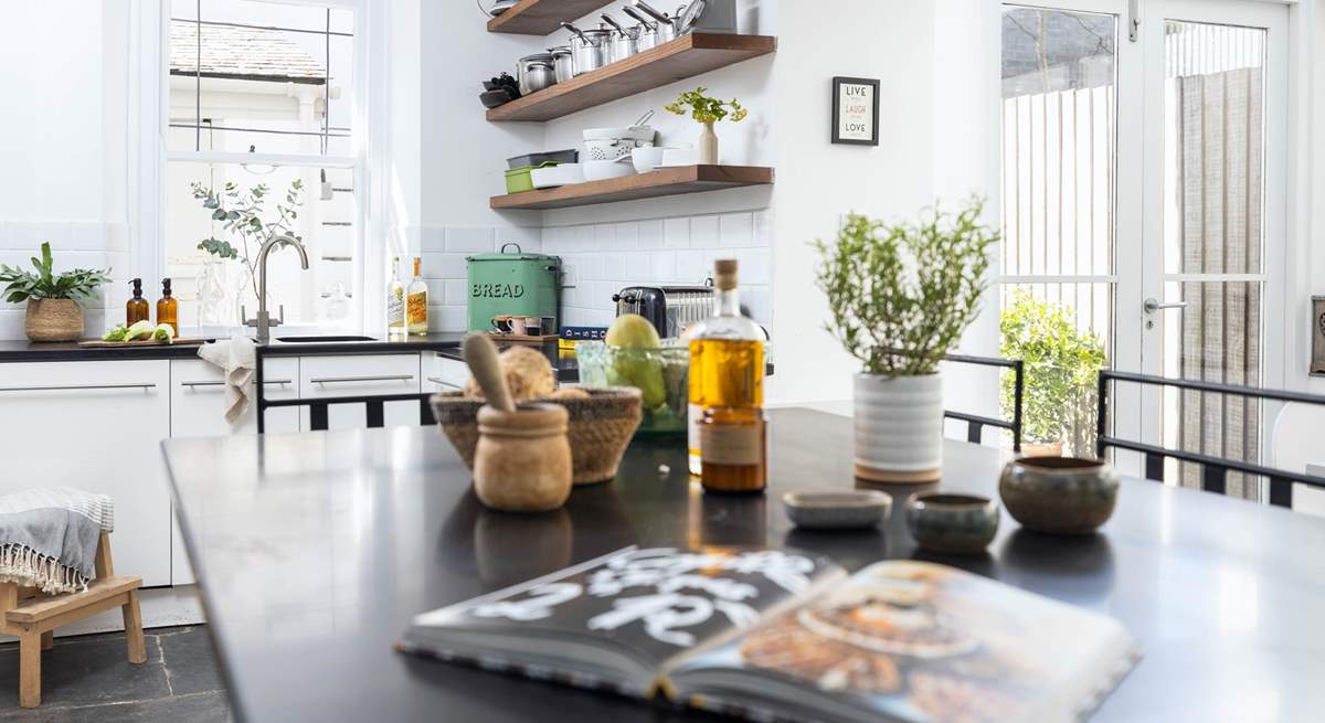 We simply love the kitchen island for preparing your holiday meals together