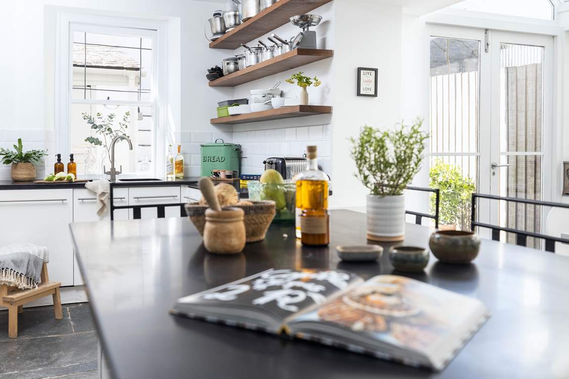 We simply love the kitchen island for preparing your holiday meals together