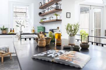 We simply love the kitchen island for preparing your holiday meals together