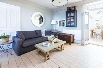 Double doors lead through into the dining-area