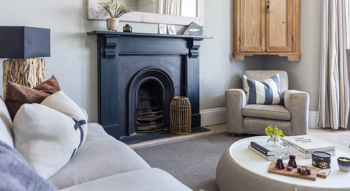 The ornamental fireplace makes such a feature in this beautiful room