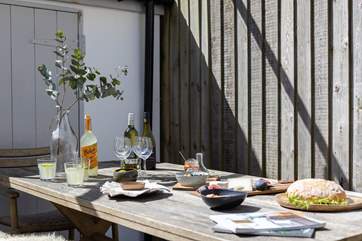 Al fresco meals are the order of the day during the warmer months