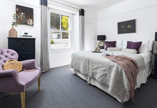 A gorgeously welcoming king-size bed in the third bedroom