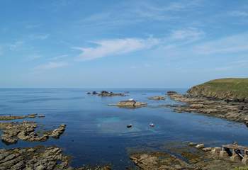 The stunning view from outside the Lizard Point cafe.