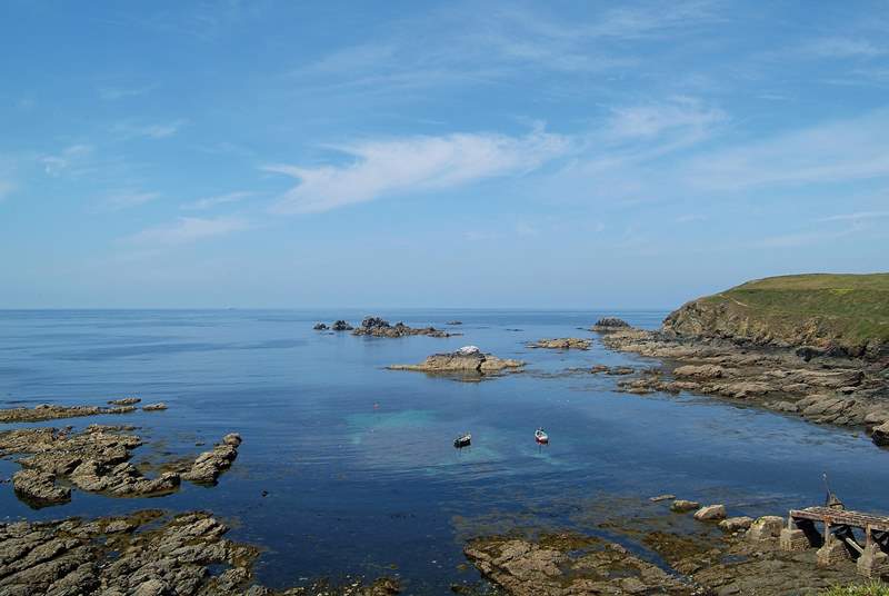 The stunning view from outside the Lizard Point cafe.