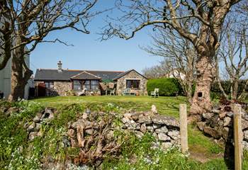 The secure garden has sea views and is perfect for picnics.