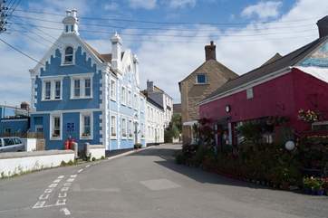A view of Lizard village from the Post Office.
