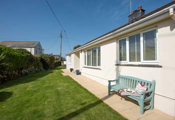 There is plenty of space to run around on the lawn.
