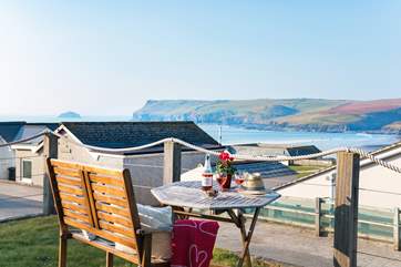 The view from Krowji across Polzeath beach is quite stunning.