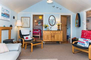 The bedrooms lead off from the main living-area.