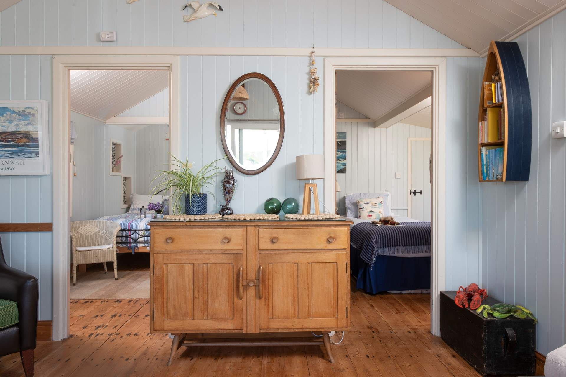 The bedrooms lead off from the main living-area.