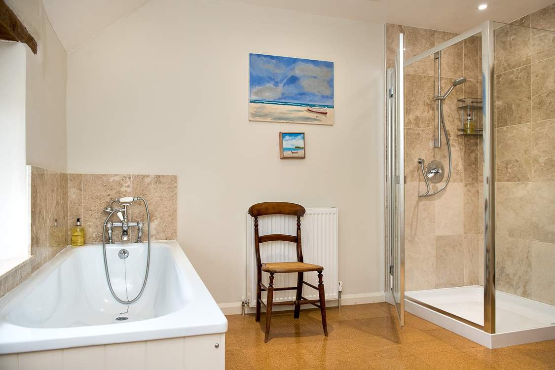 ..there's even room for a separate shower.