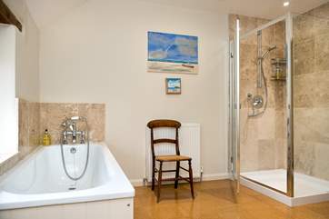 ..there's even room for a walk-in shower.