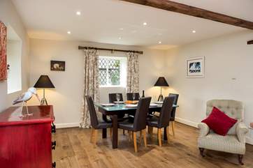 Plenty of room for everyone to gather around the dining-table and enjoy a celebration meal and quality time together.