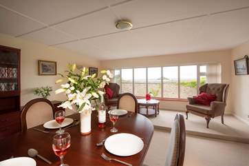 The spacious dining-room.