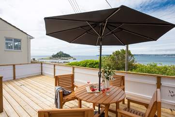 Sit on the terrace and drink in the view.