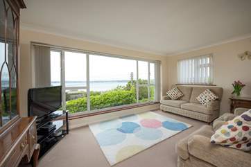 The light and airy sitting-room...with a view.