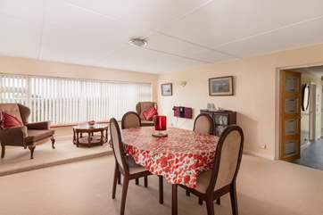 The spacious dining-room.