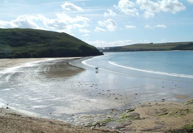 The beach at Polzeath.