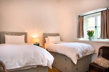 The twin bedroom.