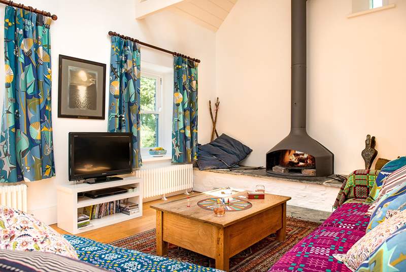 The fabulous wood-burner makes this a great retreat all year round.