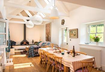 The interior is light and airy.