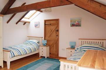 Bedroom 2, a twin room.