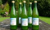 Freshly pressed Tuell Farm apple juice. - Thumbnail Image