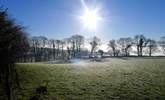 Sun on a misty morning looking towards the Tamar Valley. - Thumbnail Image