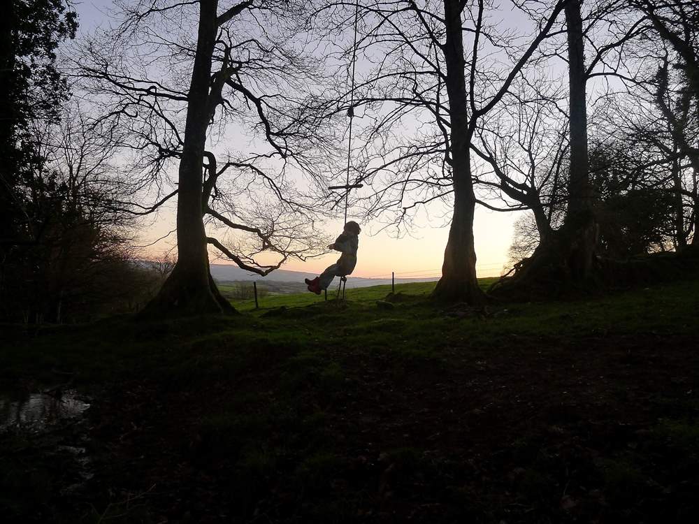 Kids can enjoy the rope swing over the stream (under supervision of course).