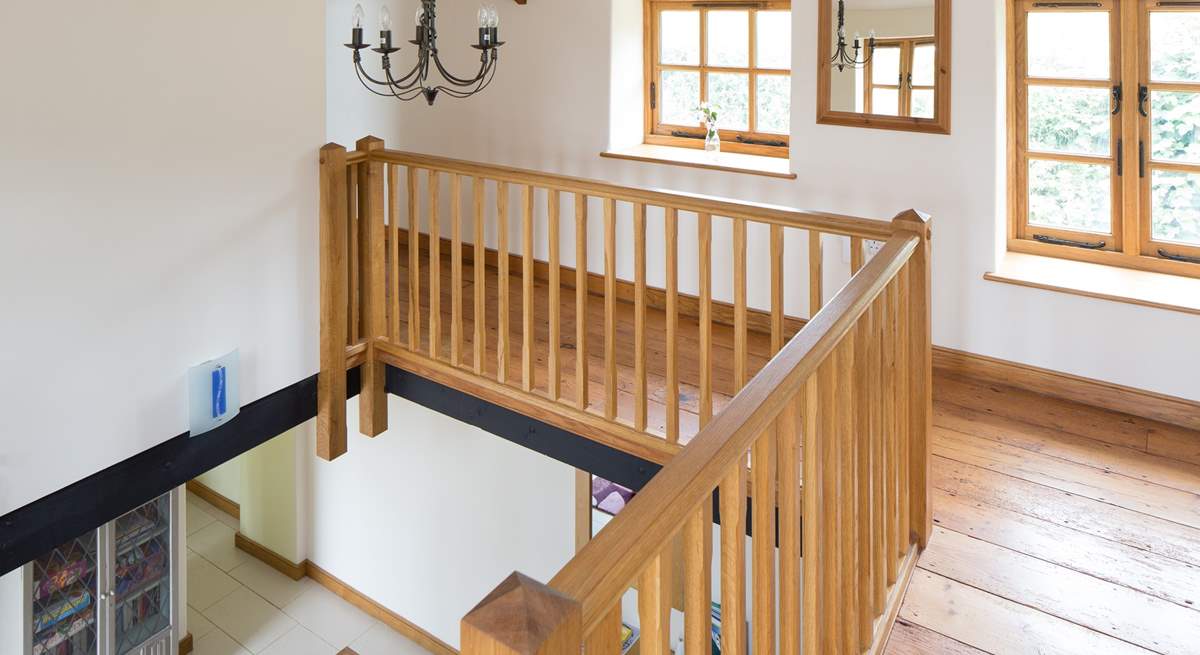 A lovely wooden staircase.