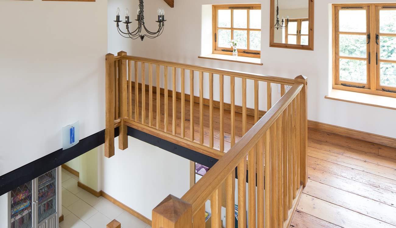 A lovely wooden staircase.