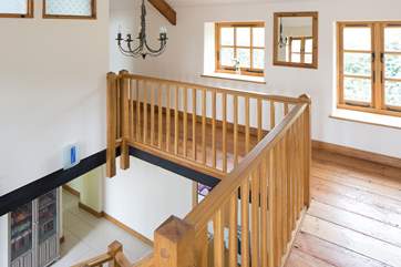 A lovely wooden staircase.