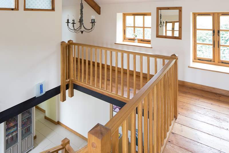 A lovely wooden staircase.