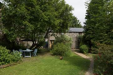 The shared gardens.