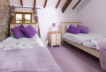 Bedroom 3 is a delightful twin bedded room.