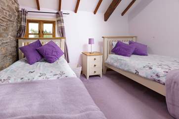 Bedroom 3 is a delightful twin bedded room.