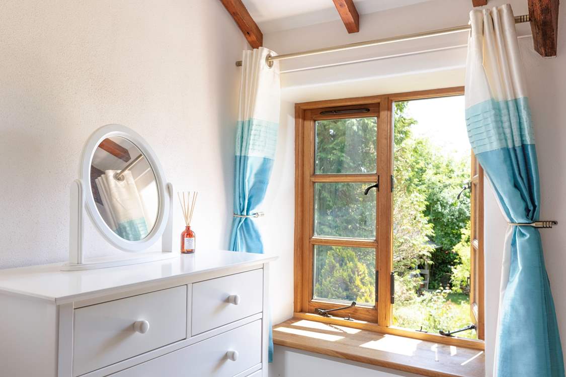 Enjoy peaceful views over the garden.